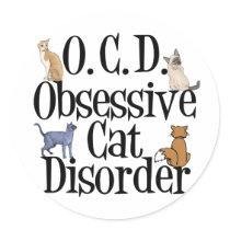 Obsessive Cat Disorder Sticker