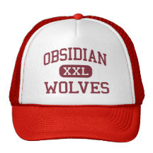 Obsidian - Wolves - Middle School - Redmond Oregon Mesh Hats