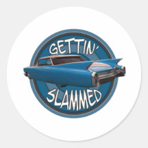 obtention du bleu 1960 de ciel claqué de Cadillac Adhésif Rond