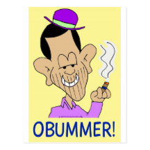 obummer obama bum anti-obama post card