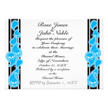 Obverse (Cyan) Wedding Invitation