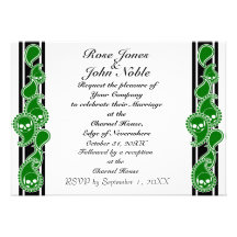 Obverse (Green) Wedding Invitation