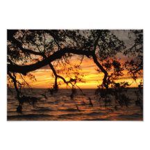obx sunset on the sound photographic print