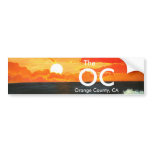 OC Orange County California Bumper Sticker Art bumper stickers