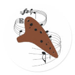 Ocarina Round Stickers