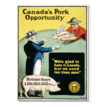 Occasion du porc du Canada Cartes Postales