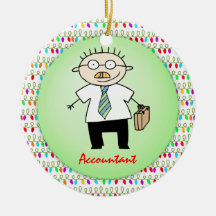 Occupation Accountant Guy Funny  Personalized Ornament