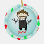 Occupation Male Hair Stylist Christmas Custom Christmas Ornament