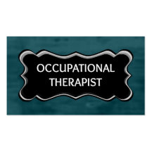 Occupational Therapist Elegant Name Plate Business Card Template