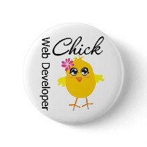 Occupations Chick Web Developer Pinback Buttons