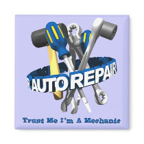 Occupations: Mechanic Fridge Magnet