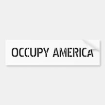 Occupy America bumper sticker