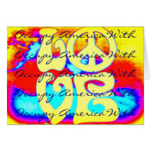 occupy america with love greeting card