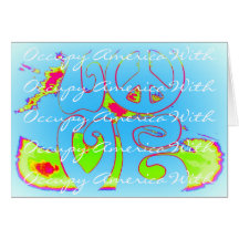 occupy america with love greeting card