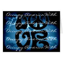 occupy america with love greeting cards