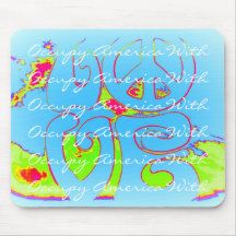 occupy america with love mouse pads