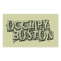Occupy Boston Rectangular Stickers