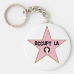 Occupy Los Angeles Pink Star Key Chain