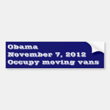 Occupy Moving Vans Obama Bumper Sticker