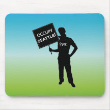 Occupy Seattle Sign Mousepad