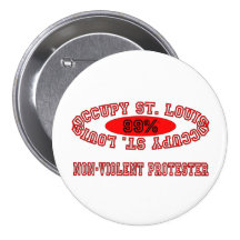 Occupy St. Louis - Non-Violent Protester Button