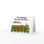 Occupy The Bar Funny Christmas Card - Version 2
