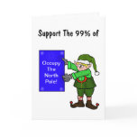 Occupy The North Pole Elf Protest Christmas Card