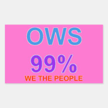 Occupy Wall Street 99% We the People Rectangle Stickers