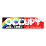 OCCUPY WALL STREET LITE THE RAINBOW ! bumper stickers