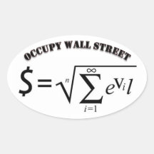 Occupy Wall Street Money is the Root of all Evil Stickers
