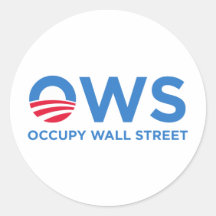 Occupy Wall Street Round Sticker