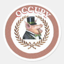 Occupy Wall Street Round Stickers
