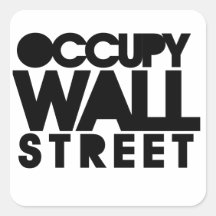 Occupy Wall Street Square Stickers