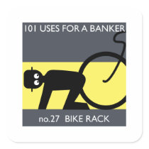 occupy wall street - take your bike! square sticker
