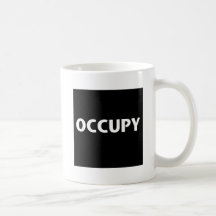 Occupy (White on Black) Coffee Mug