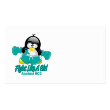 OCD Fighting Penguin Business Card