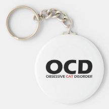 OCD - Obsessive Cat Disorder Keychain