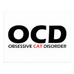 OCD - Obsessive Cat Disorder Postcard