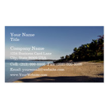 Ocean against blue sky business card