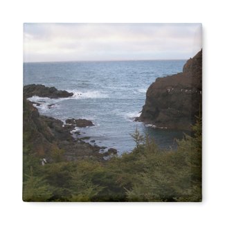 Ocean and Cliffs in Newfoundland, Canada Magnet