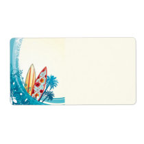 Ocean and Surf Board labels