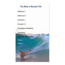 Ocean Beach Sports Business Card Template