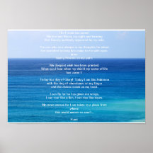 Ocean Blue poster with Rumi lines