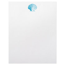 Ocean Blue Seashell Letterhead