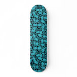 Ocean blue skulls custom skate board