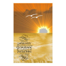 Ocean Breeze and Serentity Prayer Personalized Stationery