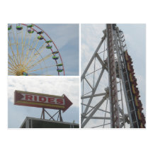 Ocean City Boardwalk Rides Post Cards