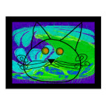 Océan craignant l'affiche de chat --Whimisical Cartes Postales