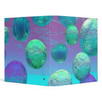 Ocean Dreams - Aqua and Violet Ocean Fantasy Vinyl Binder