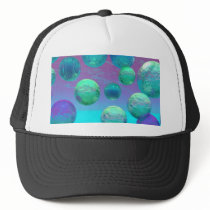 Ocean Dreams - Aqua and Violet Ocean Fantasy Mesh Hats